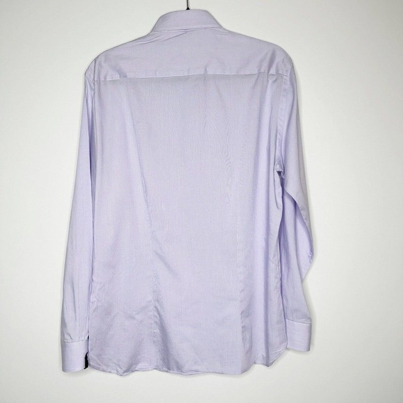 Ted Baker Button Down Endurance Dress Shirt Men's LS Light Purple Size 16 34/35 - Picture 2 of 7